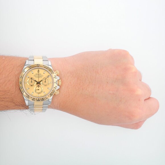 B&P Rolex Daytona 116503 40mm Champagne Luminous Dial Tachymeter Bezel Oyster - Picture 10 of 12